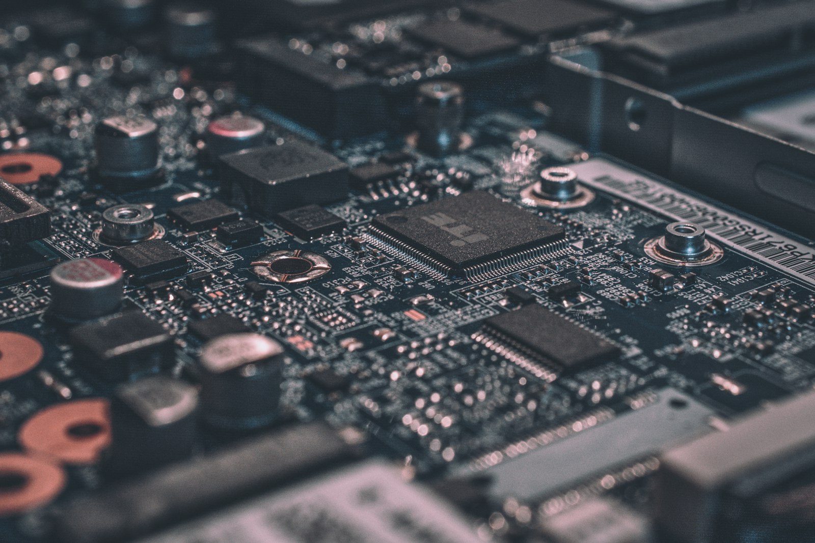 Close-up of a server circuit board